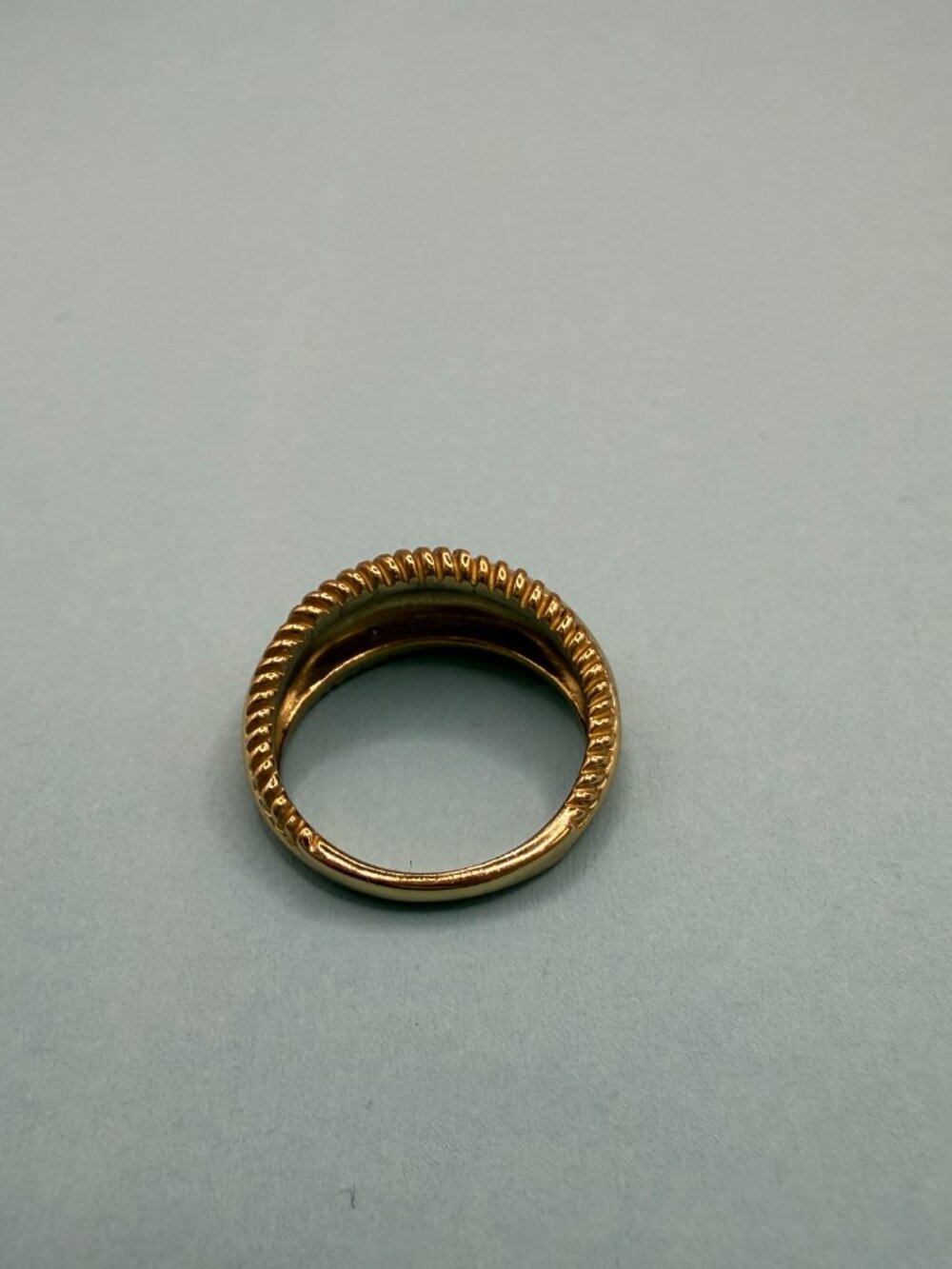 Authentic Carolyn Pollack Relios Solid Brass Domed Rope Edge Band Ring - Picture 8 of 16